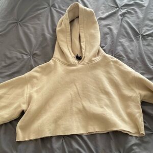 Cropped Urban Outfitters Hoodie Beige